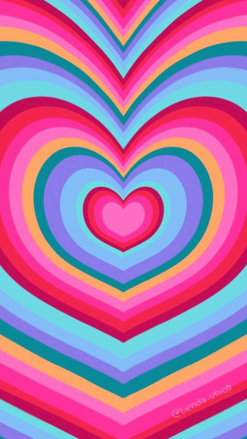 Blue And Pink Wildflower Heart Wallpaper