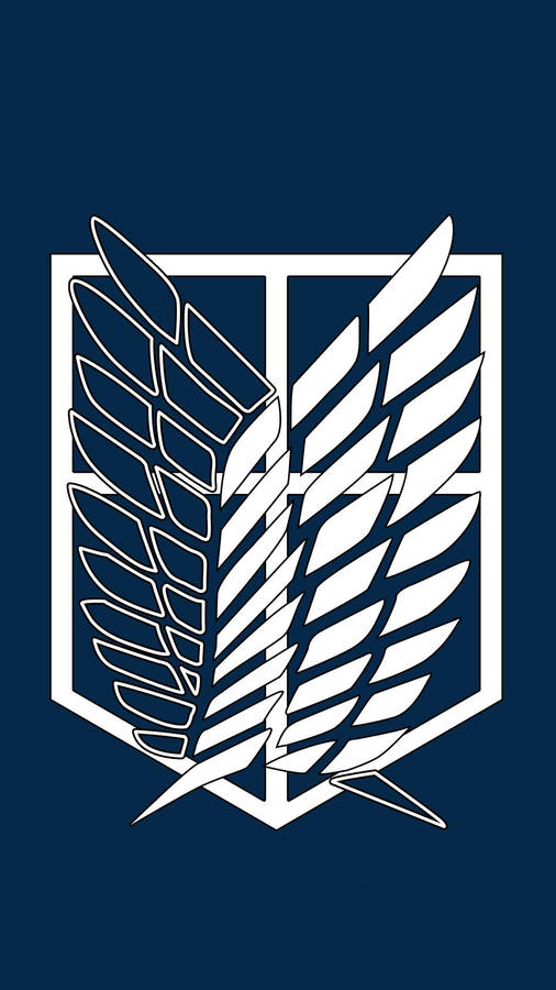 Blue And White Attack On Titan Logo Wallpaper