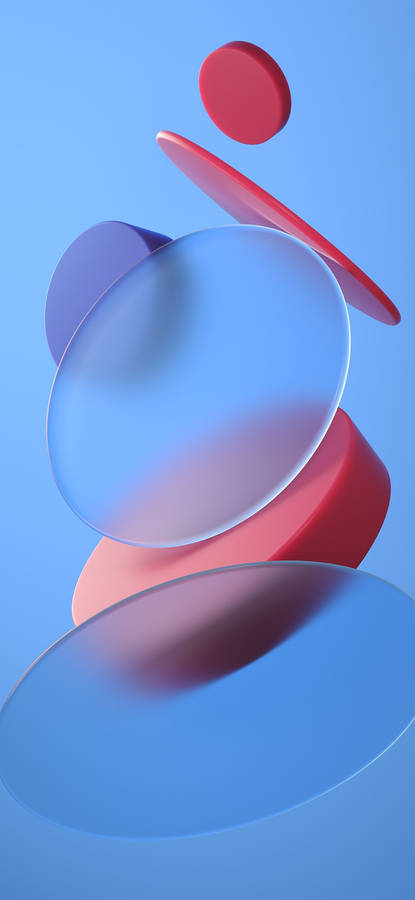 Blue Backdrop 3d Shapes Miui Wallpaper