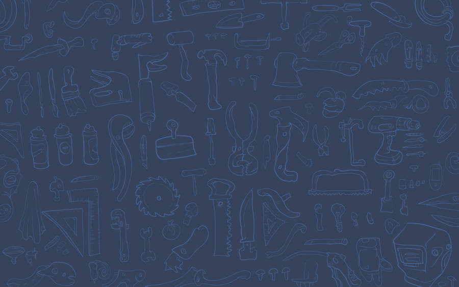 Blue Background Tool Pattern Wallpaper
