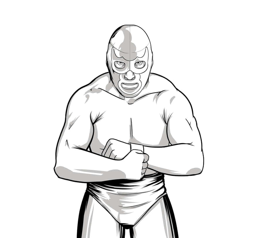 Blue Demon Black And White Illustration Wallpaper
