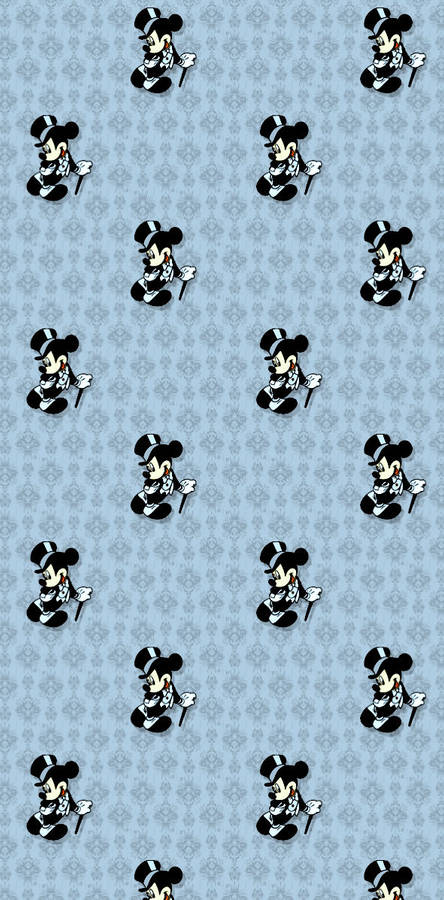 Blue Disney Pattern Wallpaper