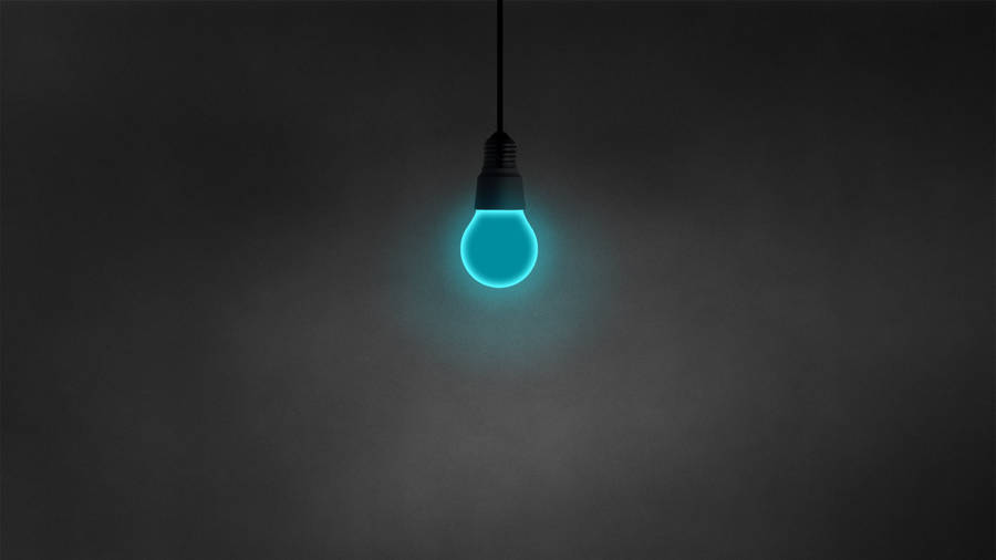 Blue Electricity-powered Bulb Wallpaper