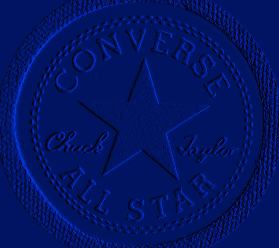 Blue Embossed Converse Logo Wallpaper