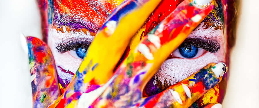 Blue Eyes 4k Painting Wallpaper