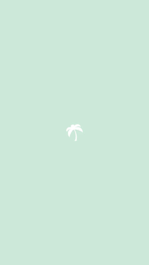 Blue Green Aesthetic Palm Tree Symbol Wallpaper