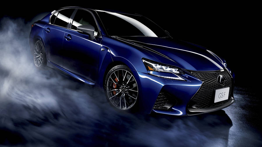 Blue Lexus Gs F Drift Wallpaper