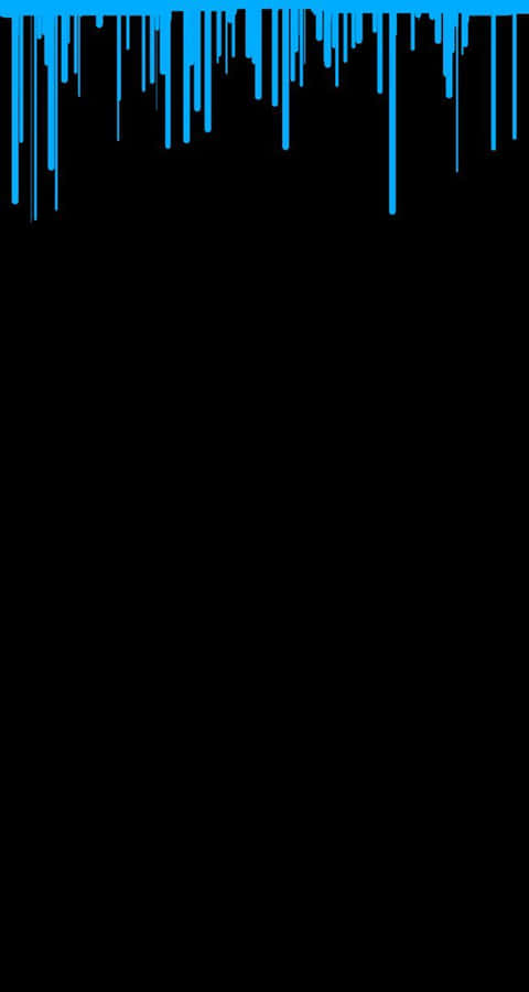 Blue Paint Drip Black Background Wallpaper