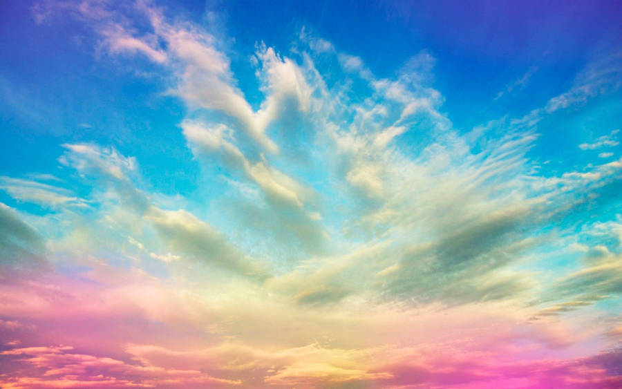 Blue Pink Sky Laptop Wallpaper