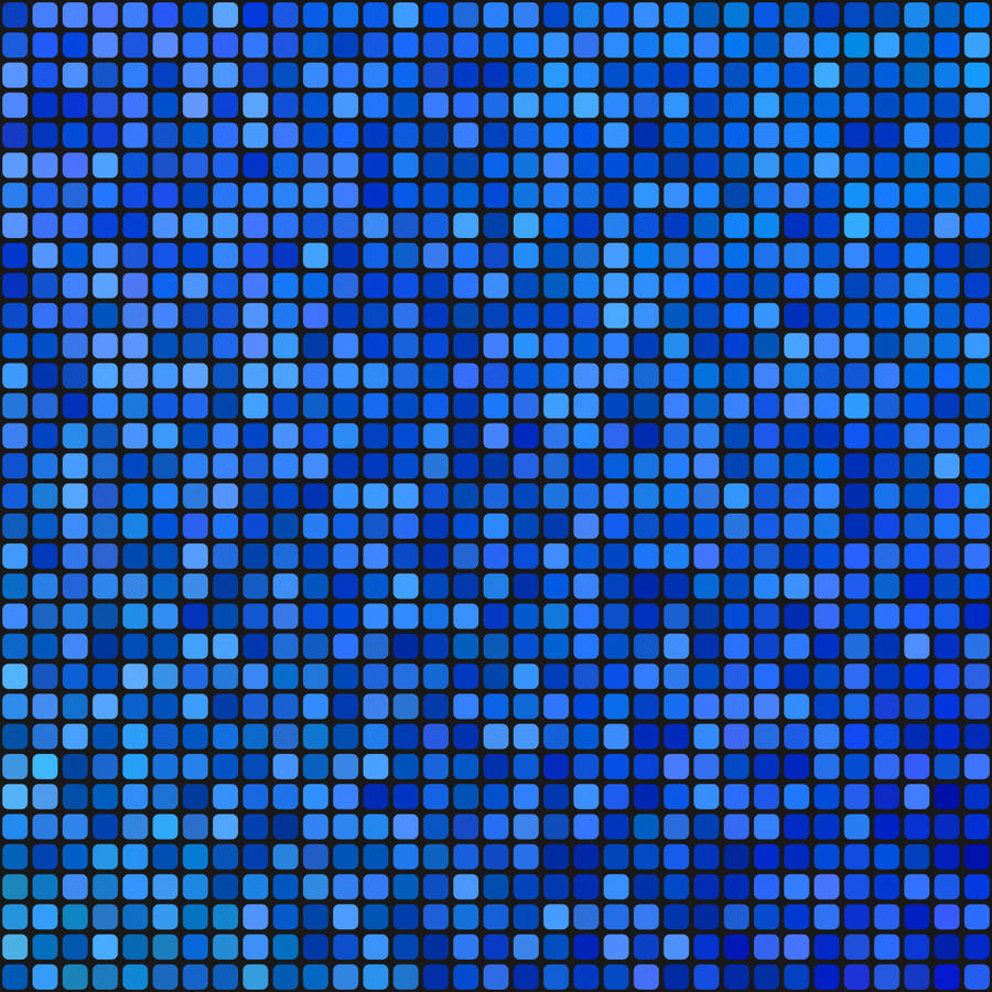 Blue Pixel Mosaic Wallpaper