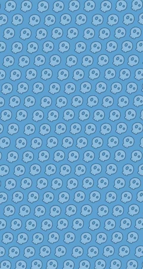 Blue Skulls Cute Iphone Lock Screen Wallpaper