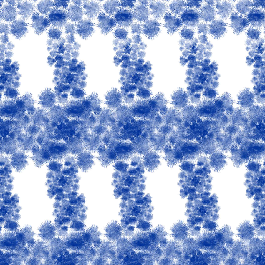 Blue Tie Dye White Pattern Flower Design Wallpaper