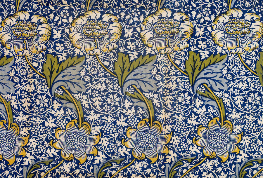 Blue Wandle Pattern William Morris Floral Painting Wallpaper