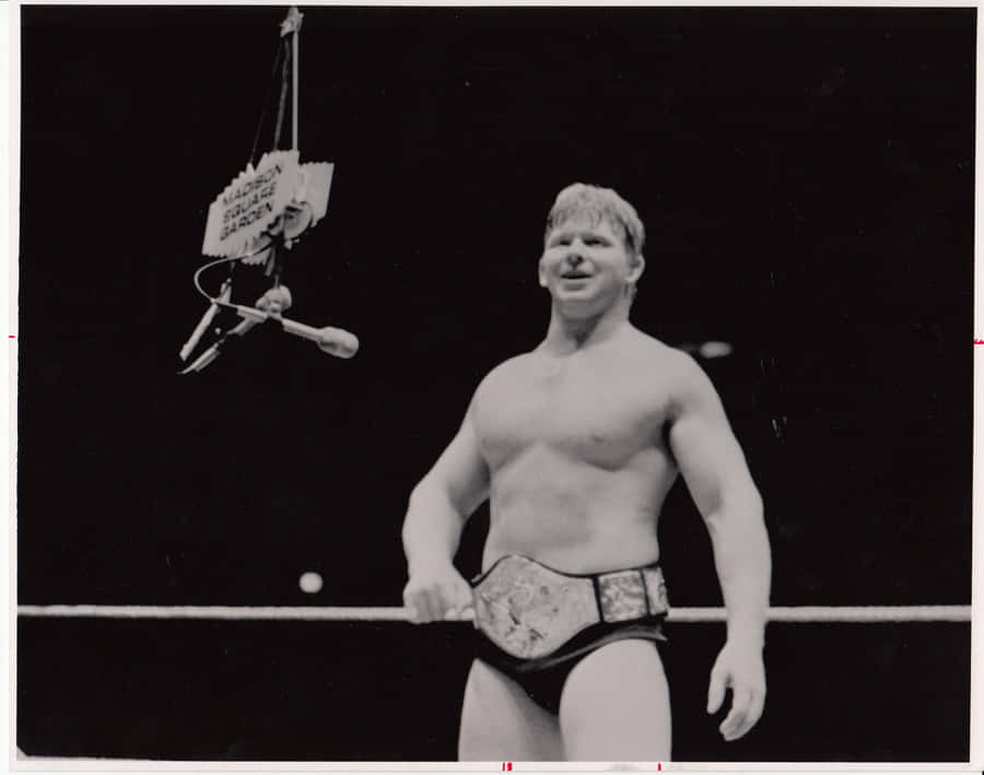 Bob Backlund Vs. Jack Brisco Black And White Wallpaper