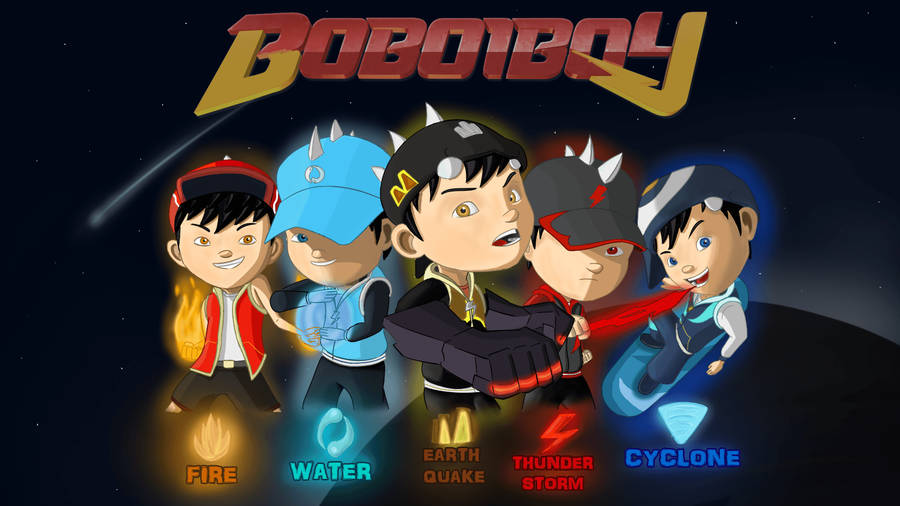 Boboiboy Elemental Forms Wallpaper