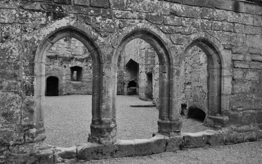 Bodiam Castle Arched Doorways Wallpaper