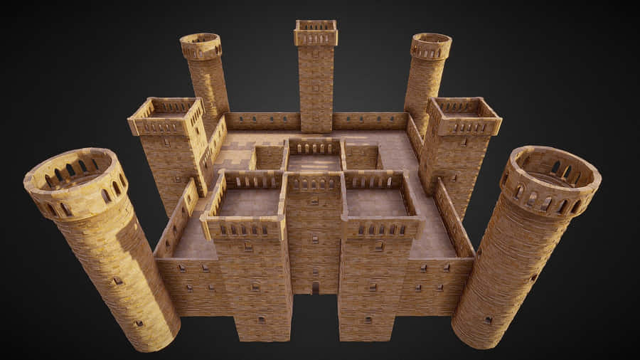 Bodiam Castle Model Overview Wallpaper