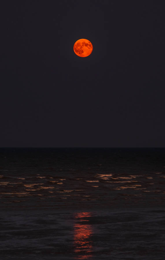 Body Of Water During Fullmoon Wallpaper