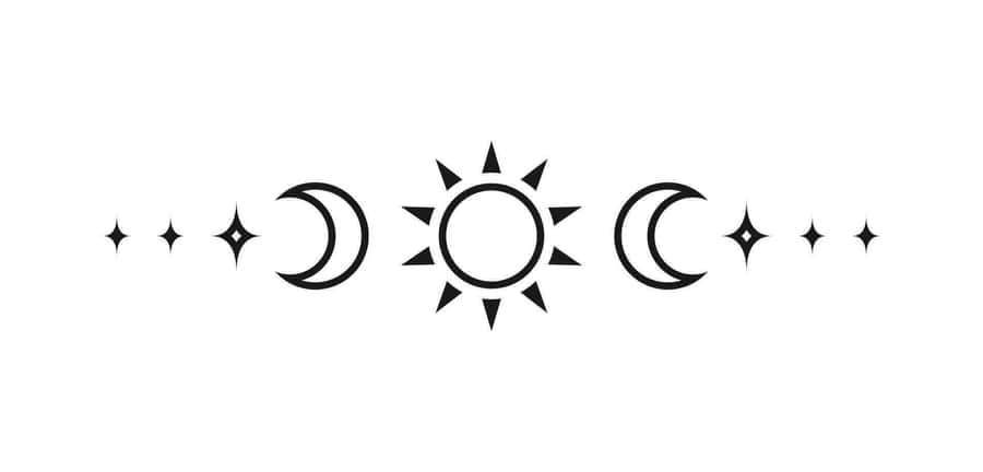 Bohemian Sun Moon Stars Sequence Wallpaper