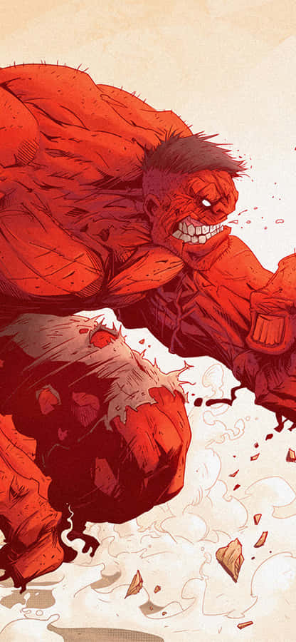 Bold And Colorful: The Red Anime Iphone 11 Wallpaper