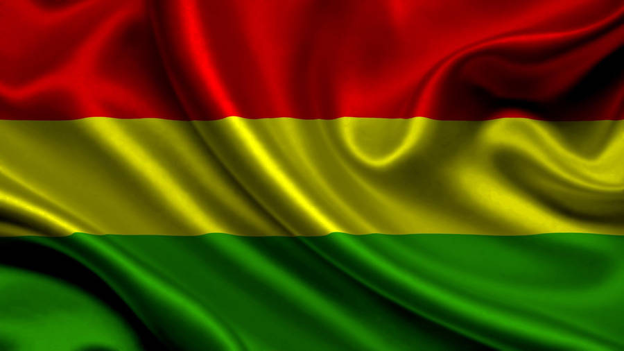 Bolivia Flag In Metallic Colours Wallpaper