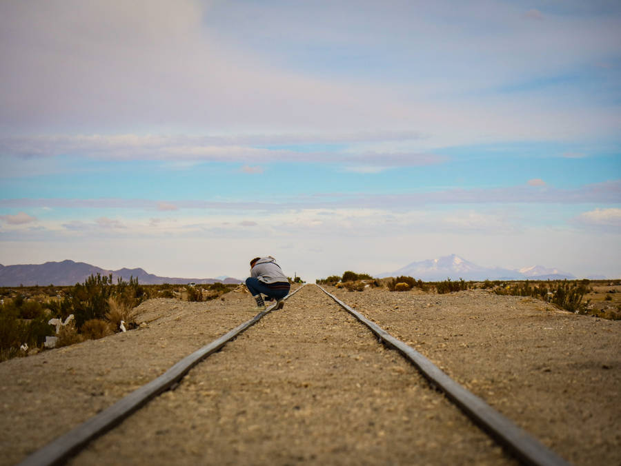 Bolivia Uyuni Rail Road Wallpaper