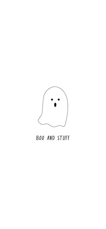 Boo And Stuff On White Background Wallpaper
