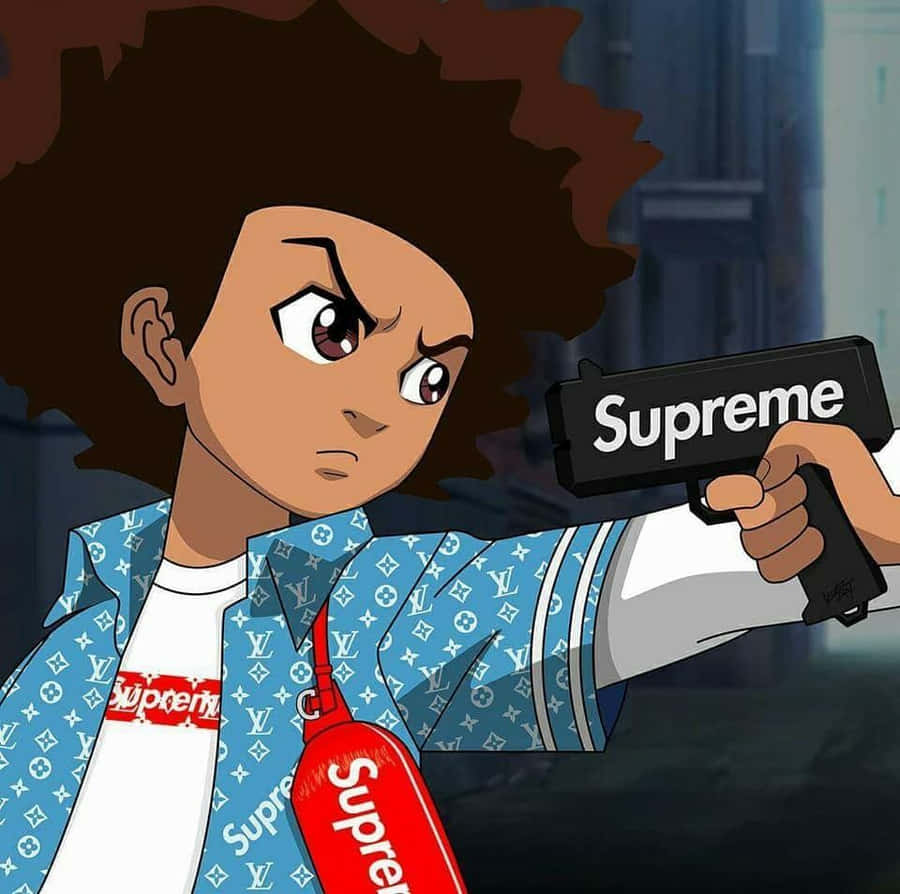 Boondocks Bape Sporting Supreme Wallpaper