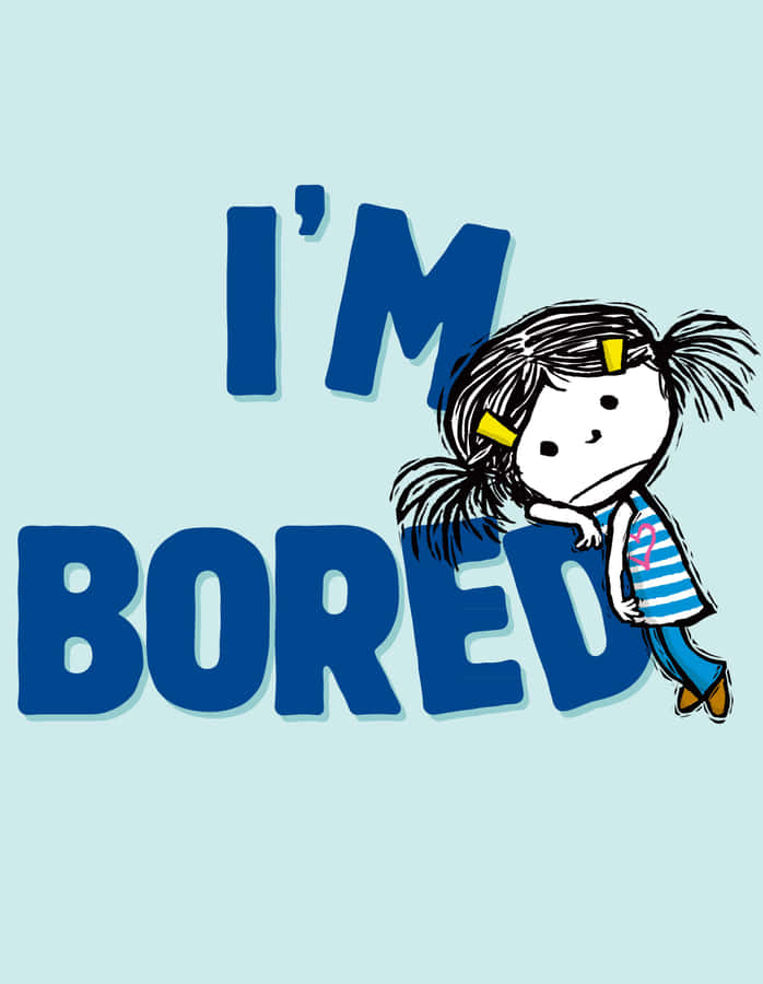 Boring Word Cartoon Girl Wallpaper