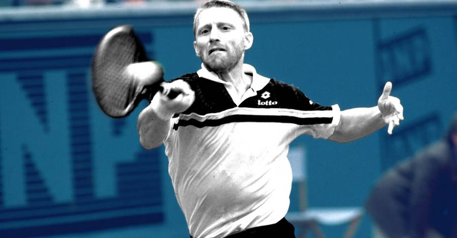 Boris Becker Black And White Wallpaper
