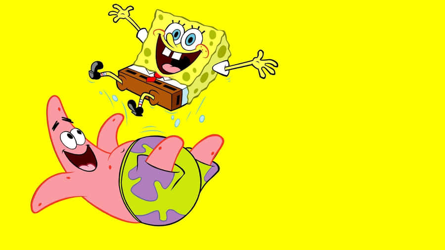 Bouncing Aesthetic Spongebob Desktop Wallpaper