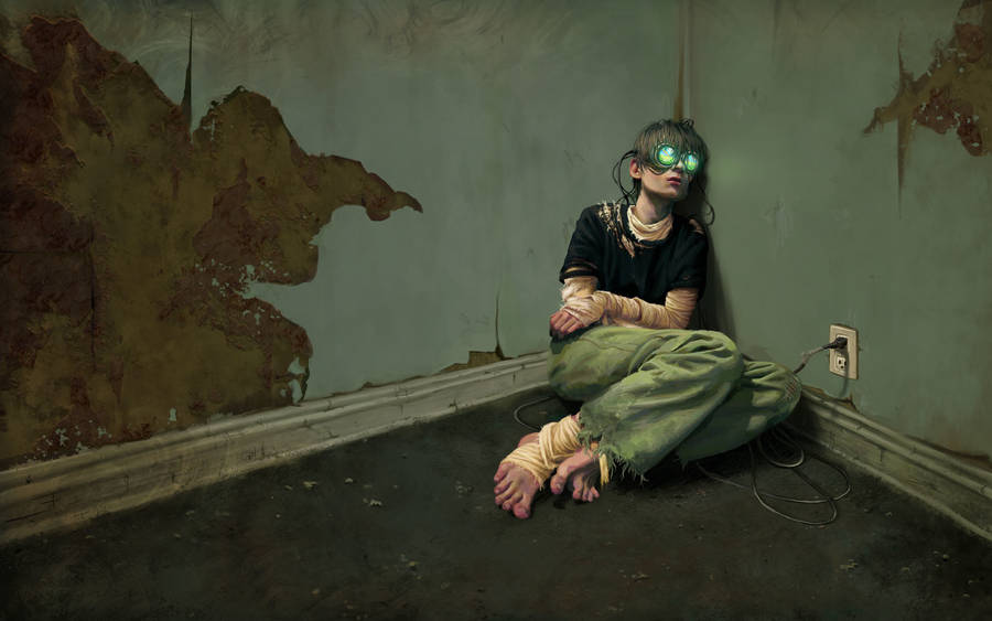 Boy In A Corner Alone Phone Wallpaper