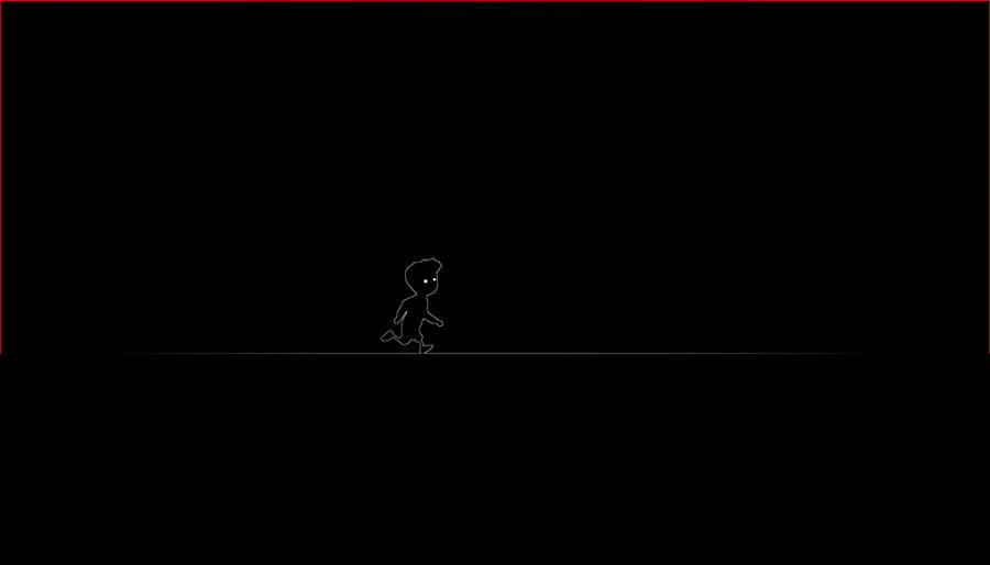 Boy Line Art Basic Dark Wallpaper