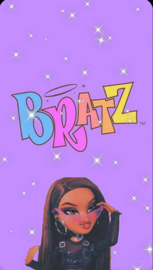 Bratz Dolls Black Hair Purple Wallpaper