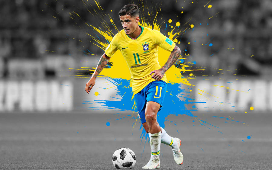 Brazil National Football Team Philippe Coutinho Wallpaper