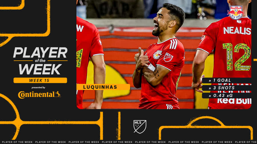 Brazilian Footballer And New York Red Bulls Midfielder Luquinhas Infographic Wallpaper