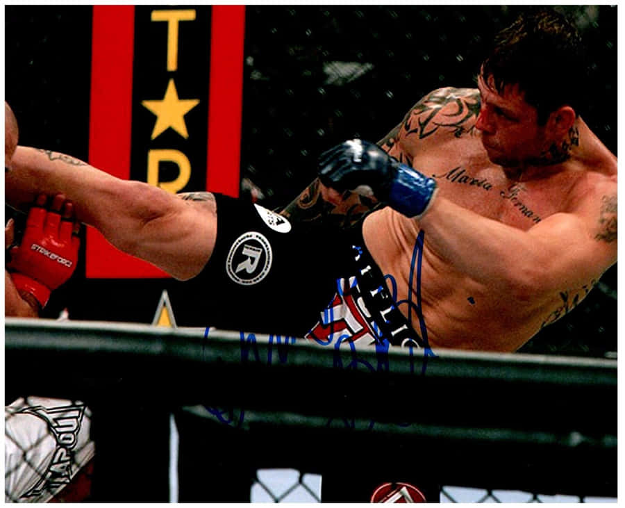 Brazilian Mixed Martial Artist, Renato Sobral, In A 2010 Strikeforce Match. Wallpaper