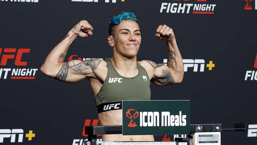 Brazilian Ufc Star Jessica Andrade In Weight-in Session. Wallpaper
