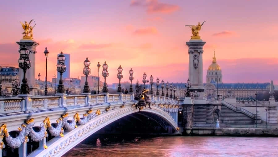 Breathtaking Morning View Of The Paris Skyline Wallpaper