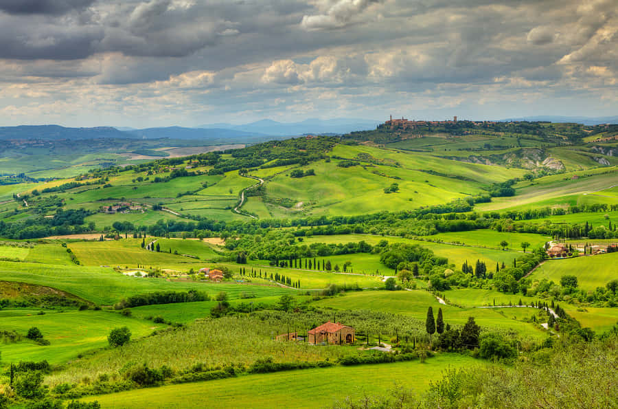Breathtaking Val D’orcia Pienza Landscape Wallpaper