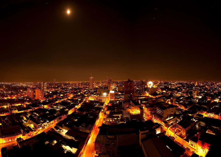 Breathtaking Veiw At Night In Asuncion Wallpaper