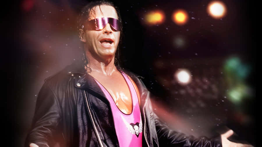 Bret Hart Iconic Wrestling Champion Wallpaper