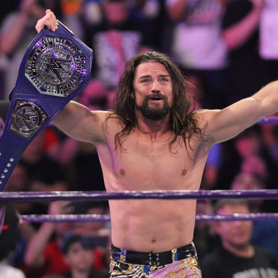 Brian Kendrick Raising Title Belt Wallpaper