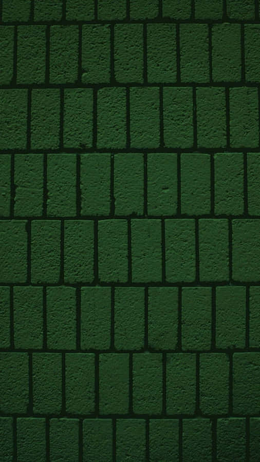 Brick Wall Dark Green Iphone Wallpaper