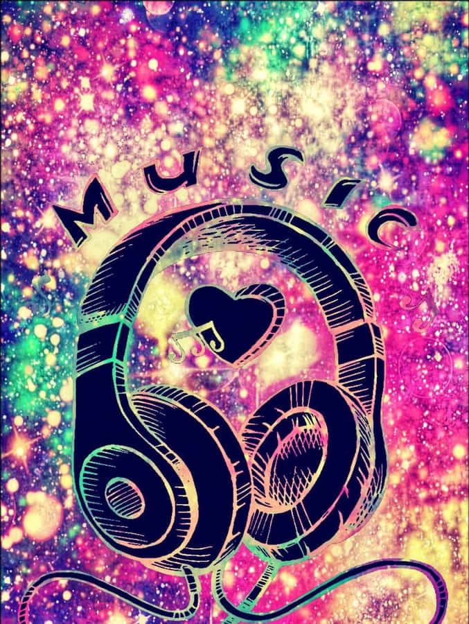 Bright And Colorful Glitter Galaxy Wallpaper