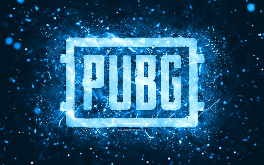 Bright Blue Pubg Logo Wallpaper