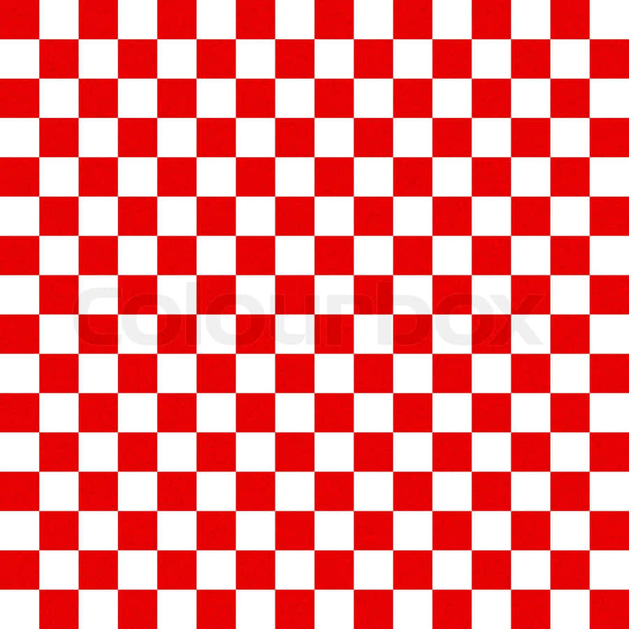 Bright & Cheerful Red Checkered Print Wallpaper