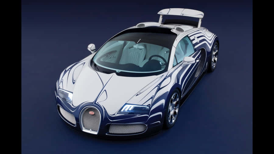 Bright Lights, Fast Cars: The Neon Bugatti. Wallpaper