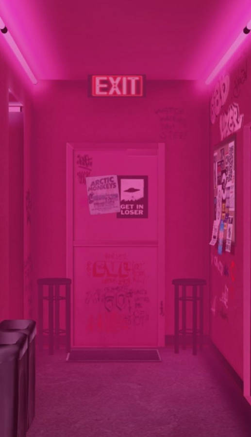 Bright Neon Pink Vibrancy Radiating With An Energetic Aura. Wallpaper
