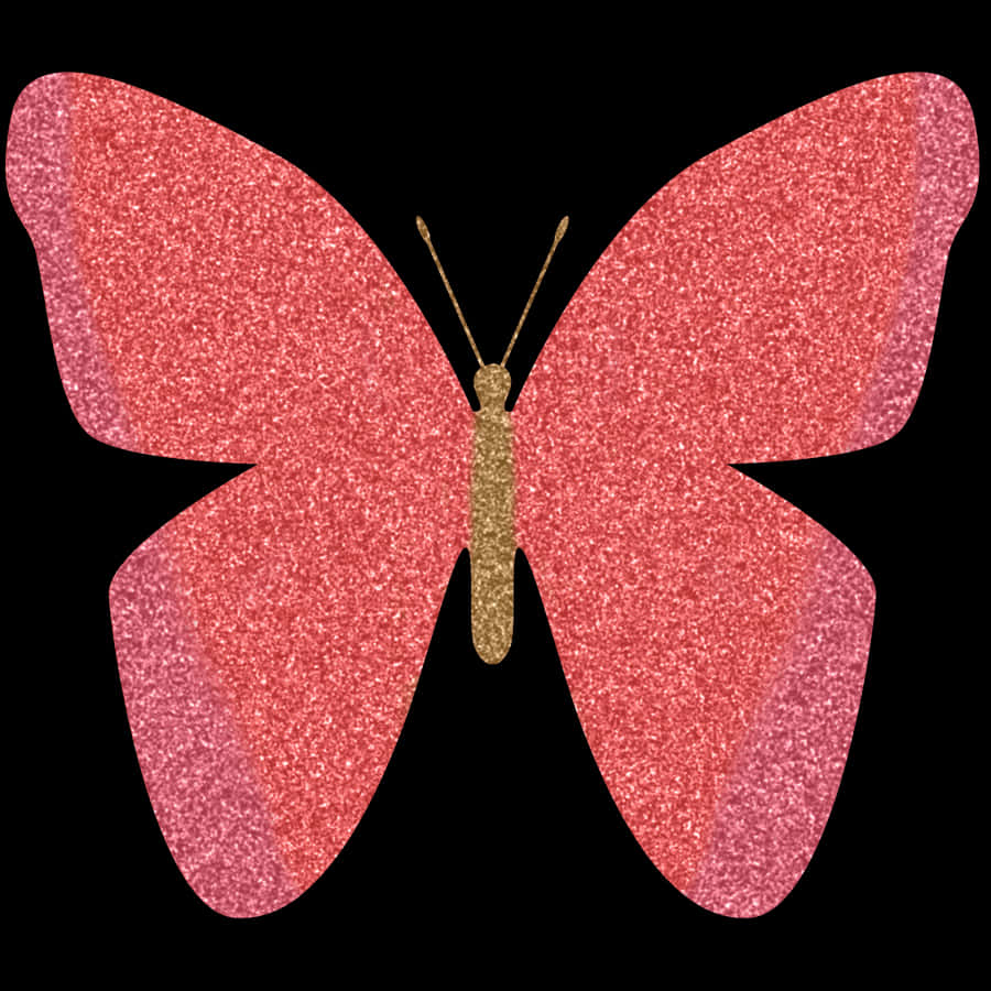 Bright Pink Butterfly With Sparkling Glittery Wings Wallpaper
